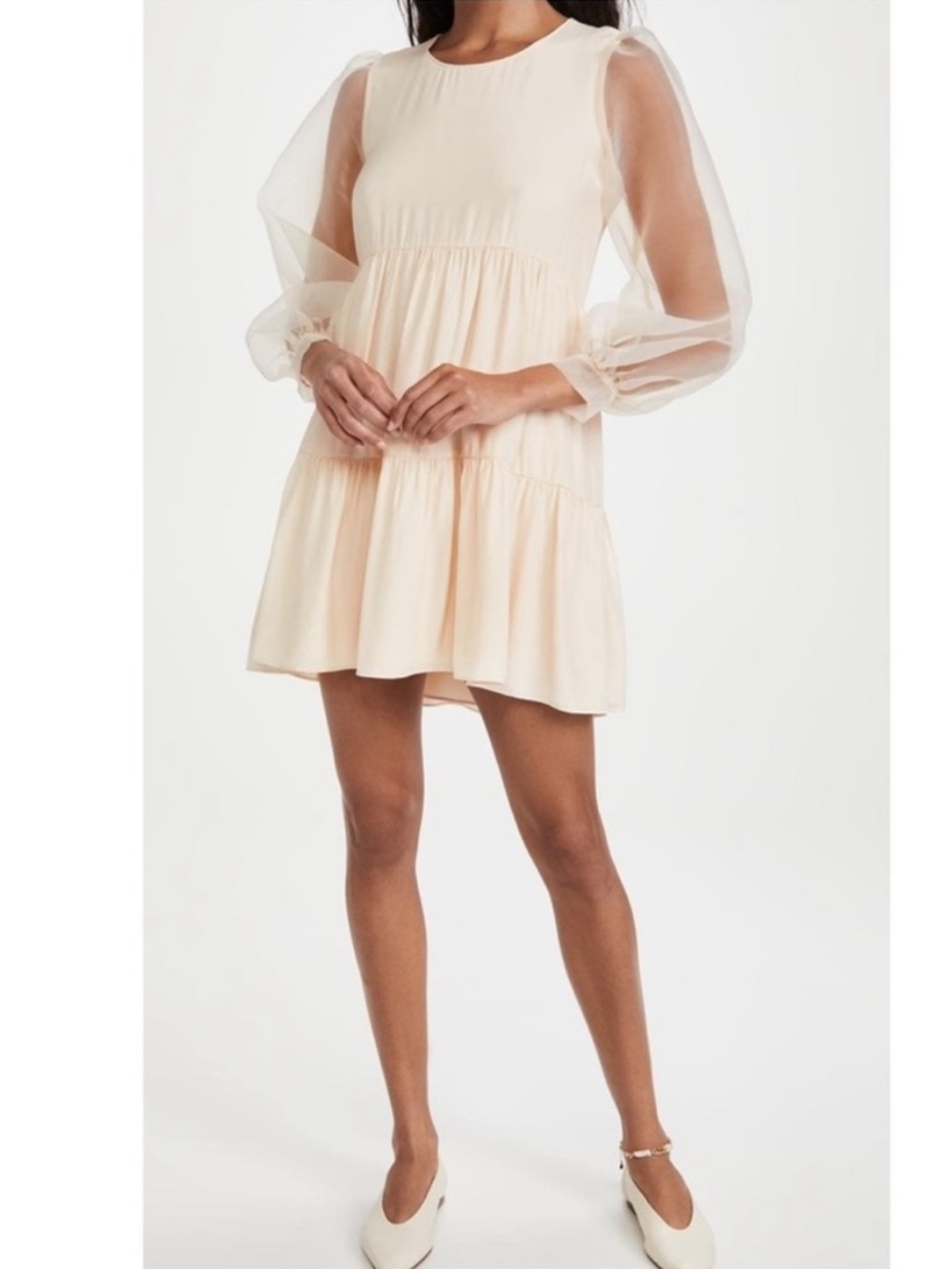 AMANDA UPRICHARD Elaina Silk Satin Mini Dress
